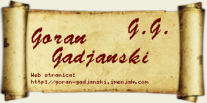 Goran Gađanski vizit kartica